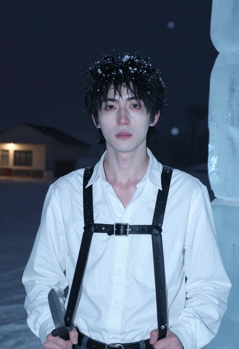 AI edward scissorhands sample — portrait of a man, close portrait of a Western-European man