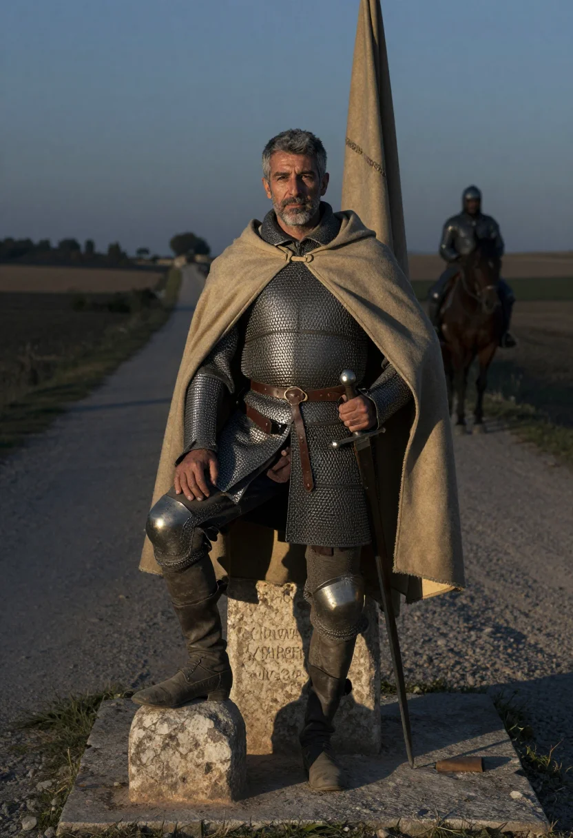 AI el cid sample — portrait of a man, half-length portrait of a Castilian man i