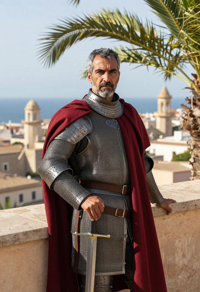AI el cid sample — portrait of a man, three-quarter-length portrait of a Castil