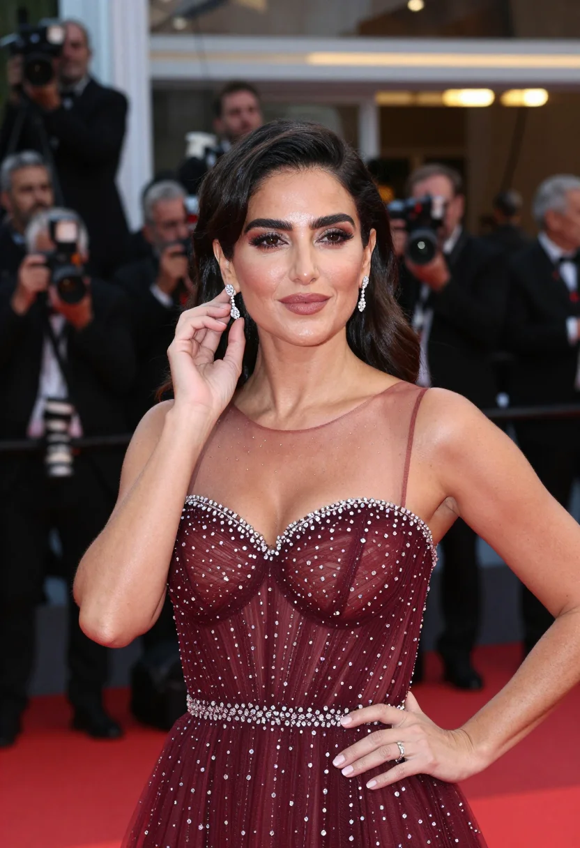 AI elie saab sample — portrait of a woman, chest-up portrait of a Lebanese woman i