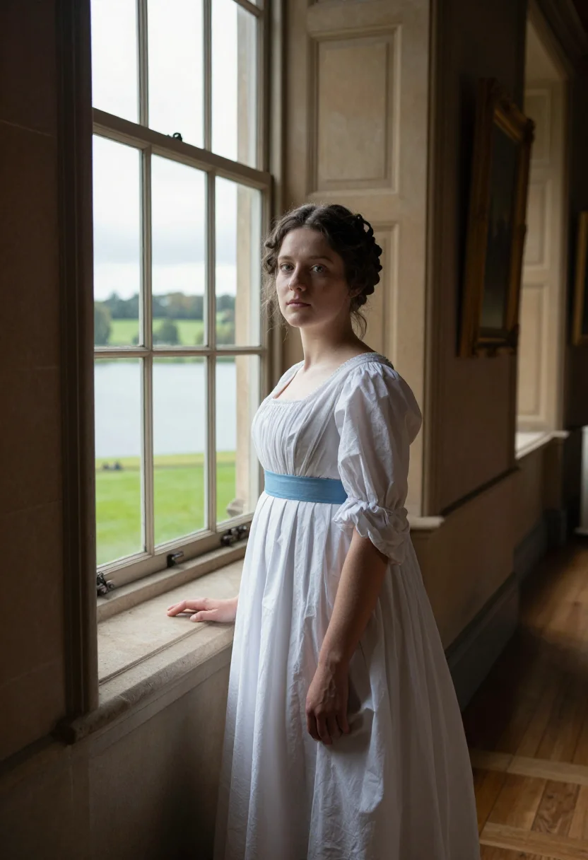 AI elizabeth bennet sample — portrait of a woman, half-length portrait of a Western-Europ
