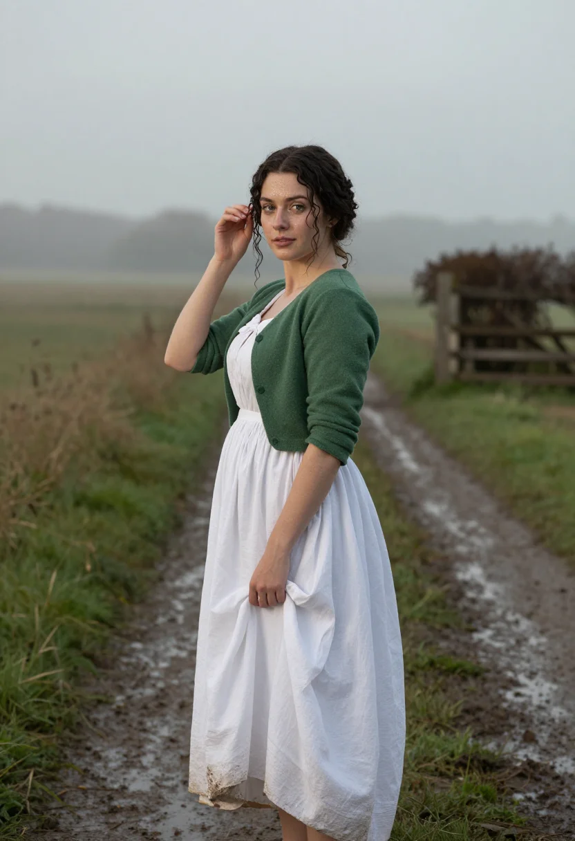 AI elizabeth bennet sample — portrait of a woman, half-length portrait of a Western-Europ