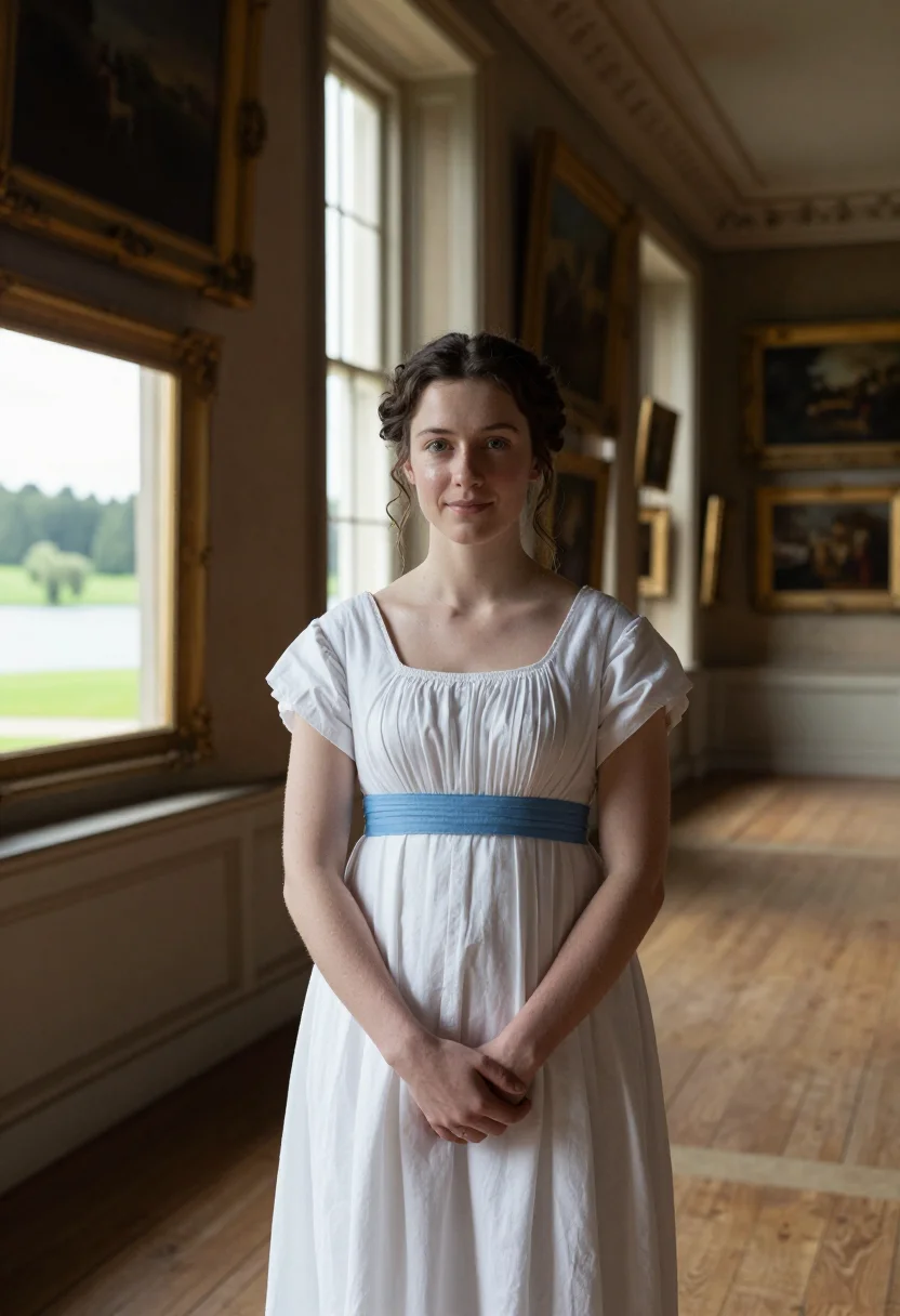 AI elizabeth bennet sample — portrait of a woman, three-quarter-length portrait of a West