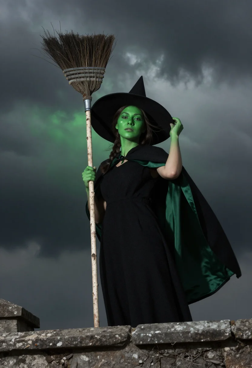 AI elphaba sample — portrait of a woman, close half-length portrait of a woman o