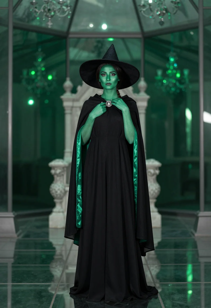 AI elphaba sample — portrait of a woman, three-quarter-length portrait of a woma