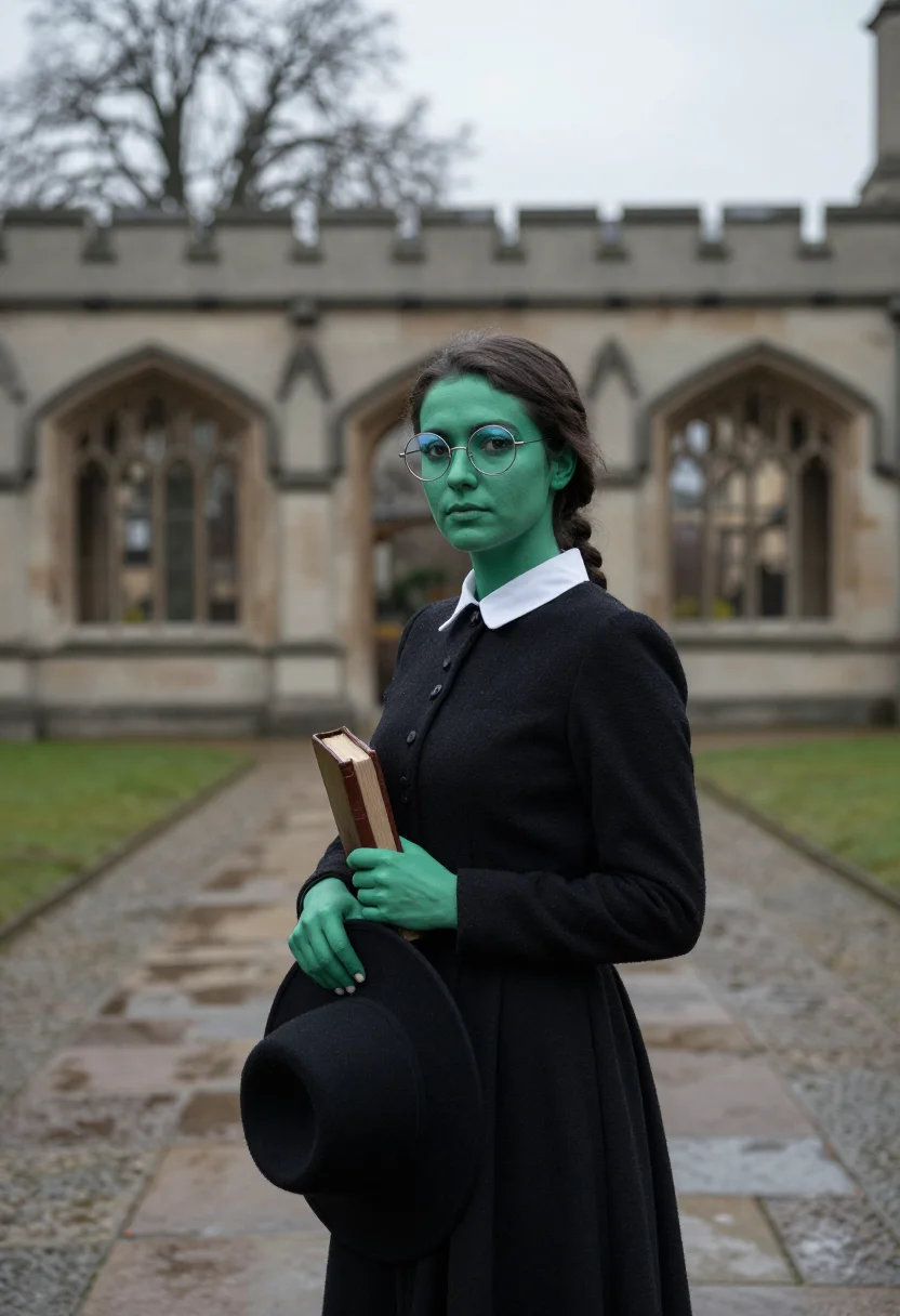 AI elphaba sample — portrait of a woman, three-quarter-length portrait of a woma