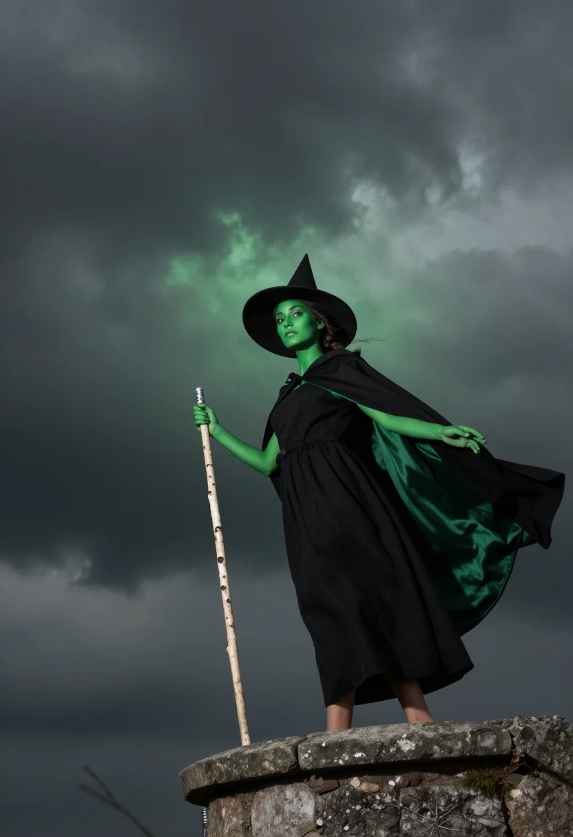 AI elphaba sample — portrait of a woman, full-length portrait of a woman of West