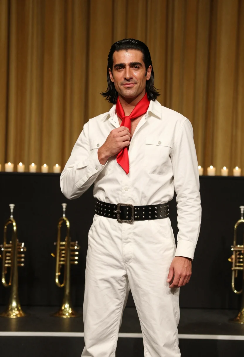 AI elvis 68 sample — portrait of a man, half-length portrait of a man of Western-