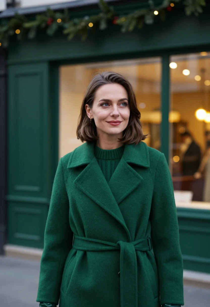 AI emerald shopfront sample — portrait of a woman, tight head-and-shoulders portrait of a