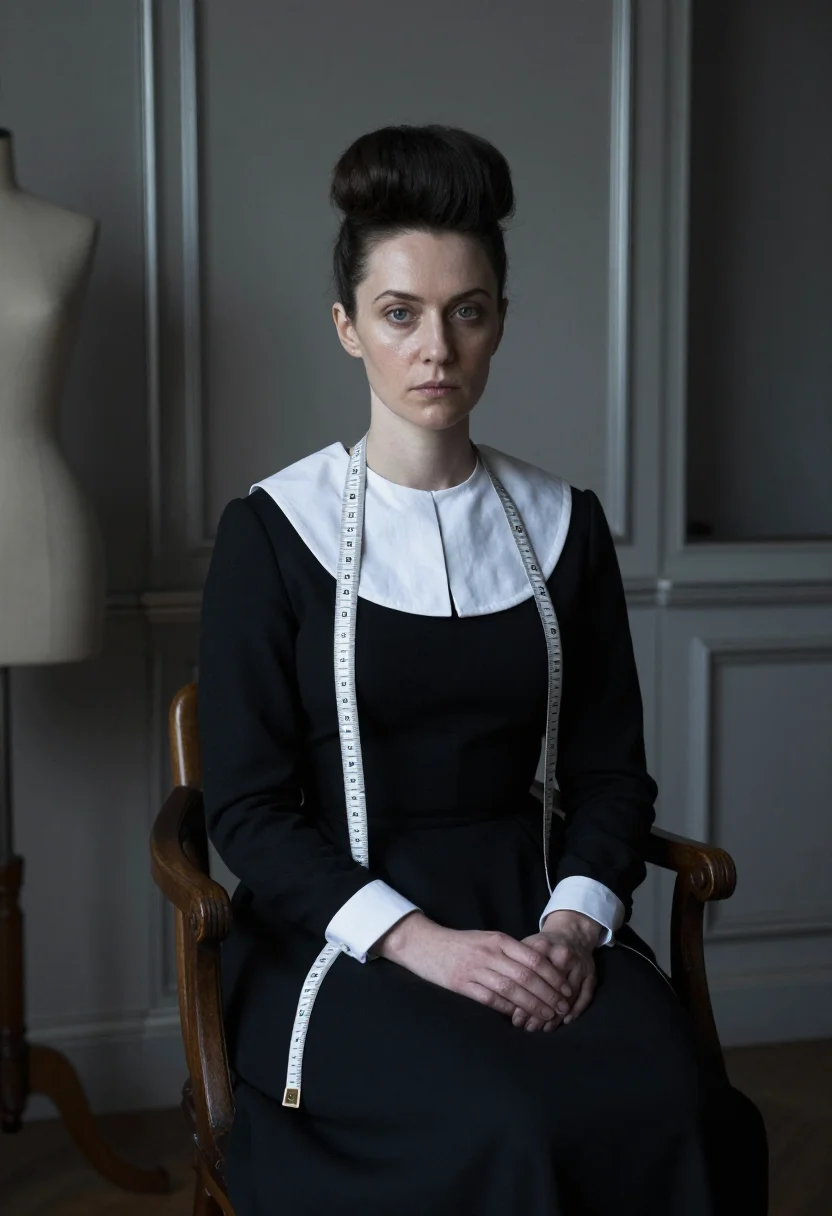 AI emilie floge sample — portrait of a woman, seated half-length portrait of a Wester