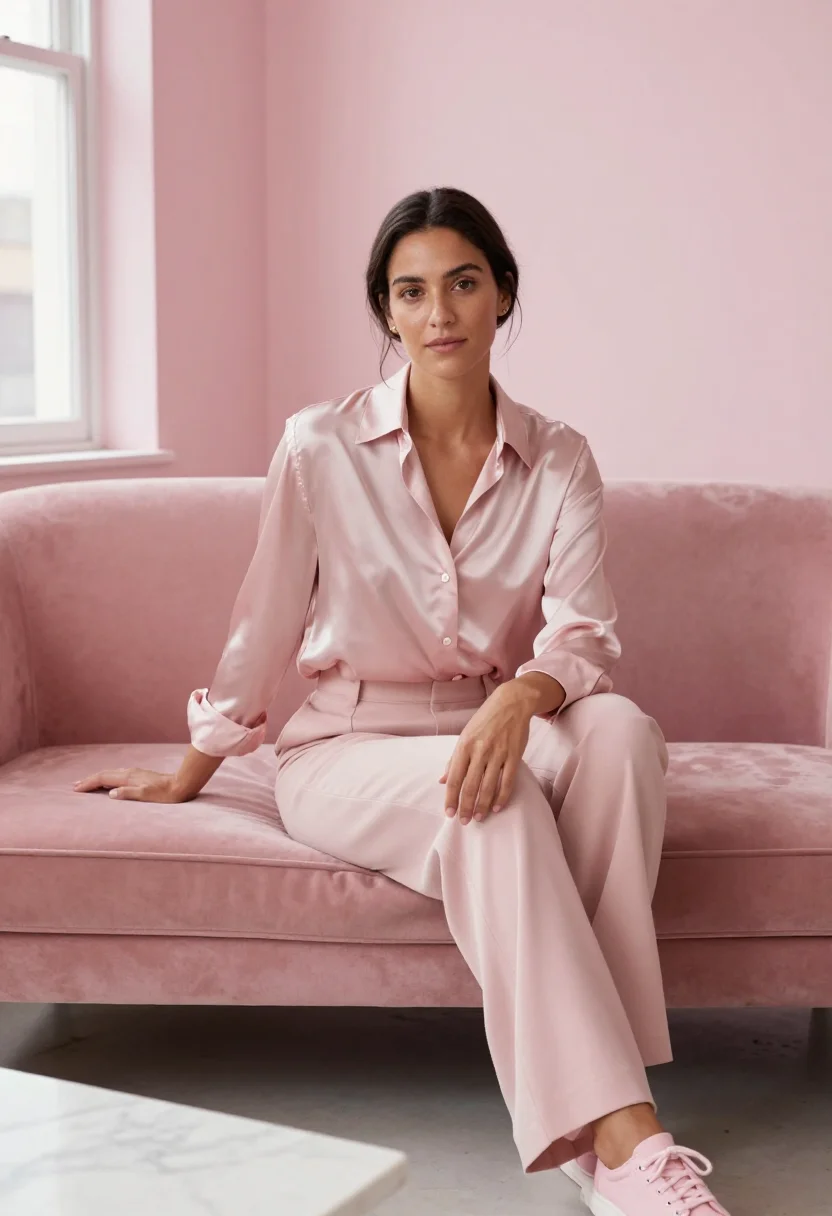 AI emily weiss glossier soho pink sample — portrait of a woman, a Brazilian woman in her late twenties