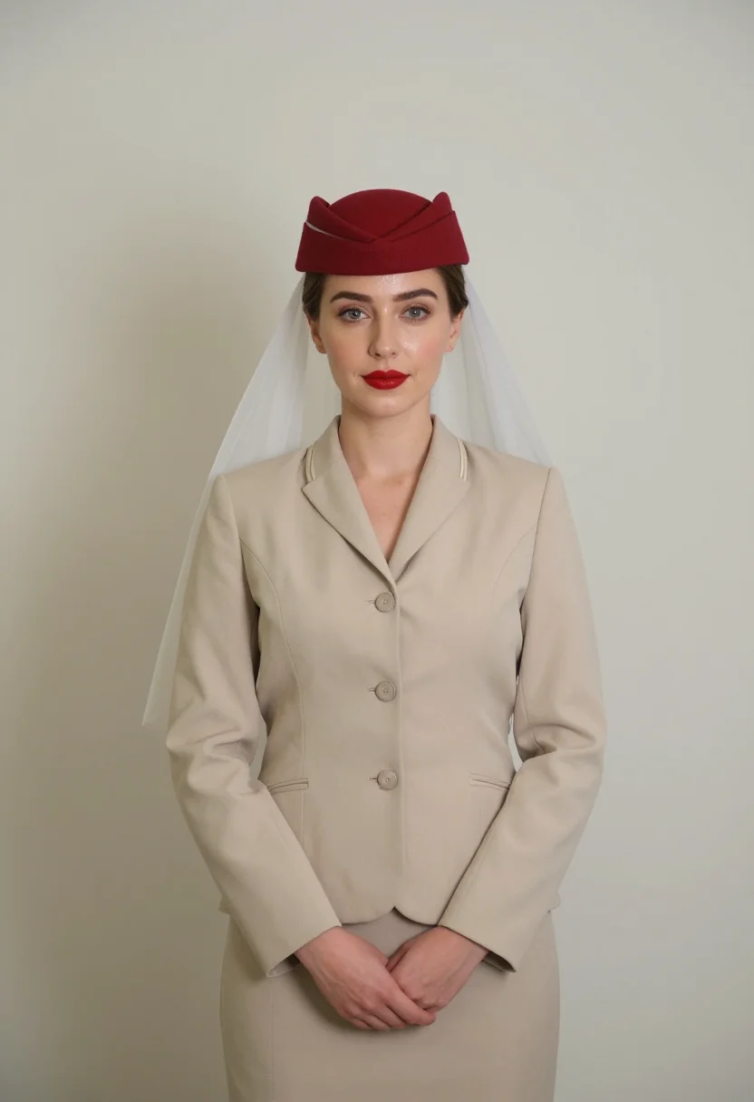 AI emirates crew sample — portrait of a woman, half-length portrait of a Western-Europ
