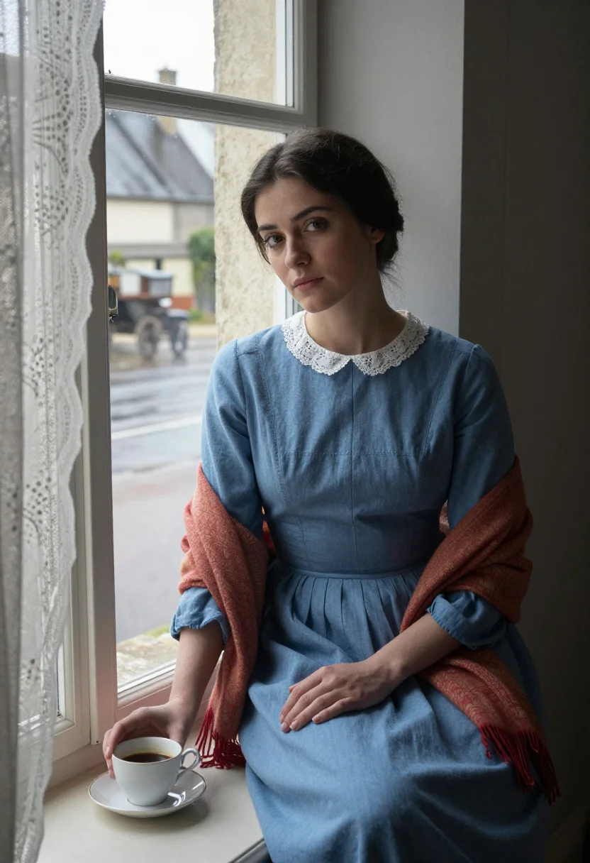 AI emma bovary sample — portrait of a woman, half-length portrait of a French woman