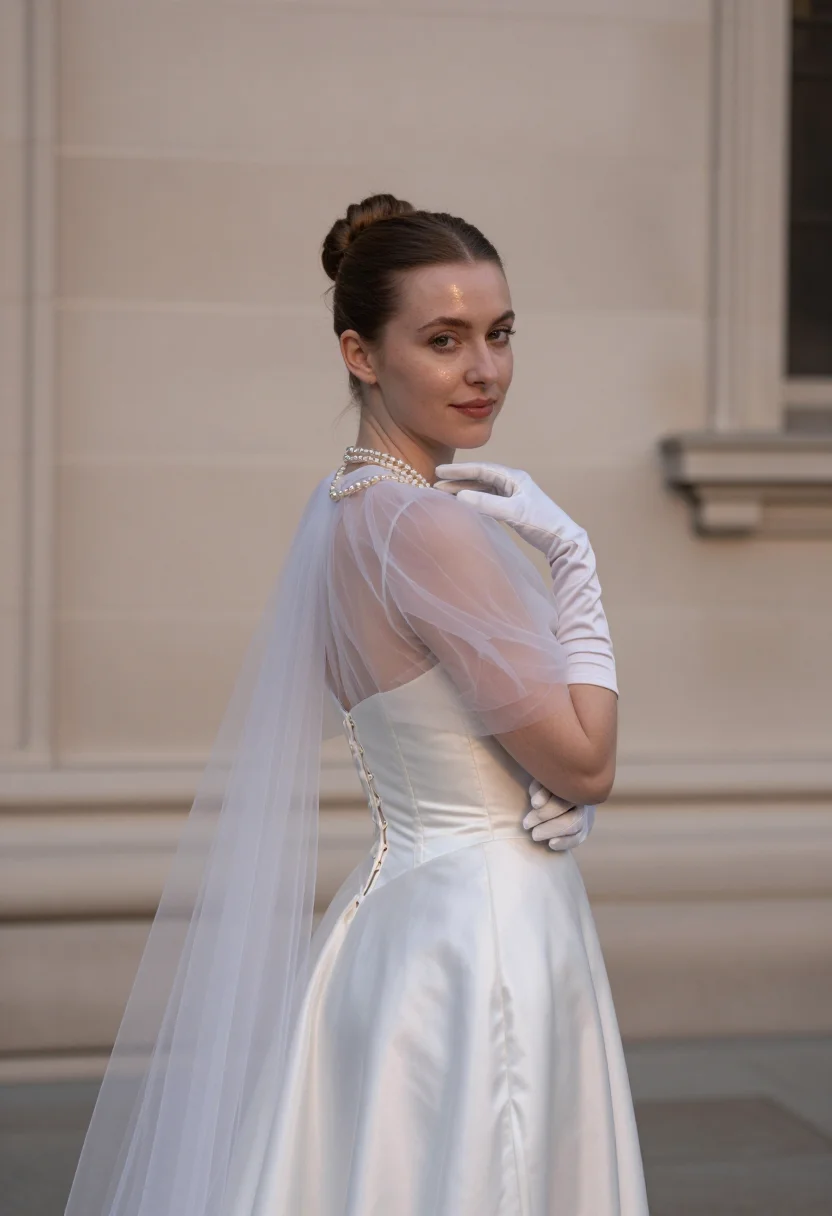 AI emma chamberlain met gala 2022 white sample — portrait of a woman, a French woman in her mid-twenties with