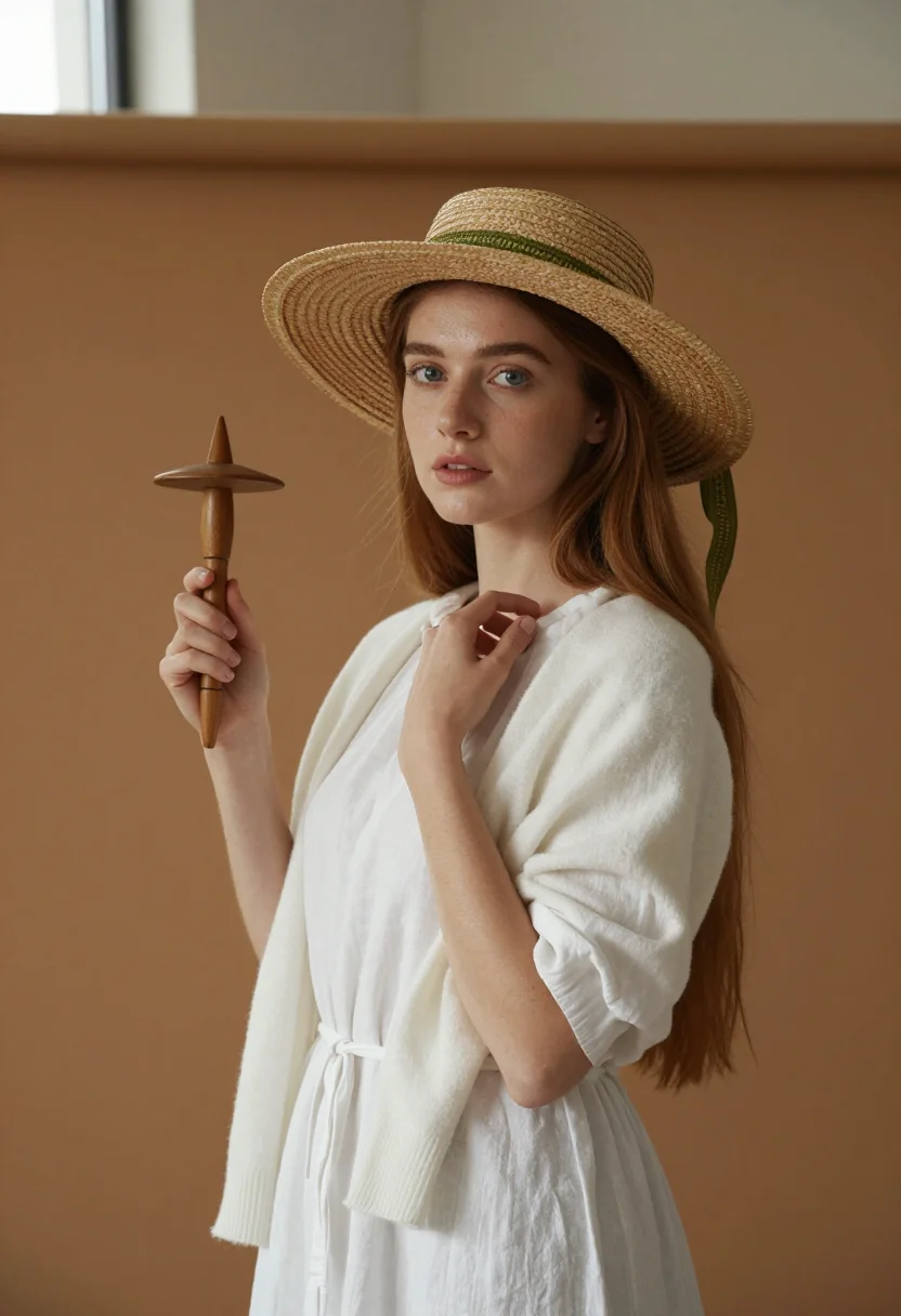 AI emma hamilton sample — portrait of a woman, in her late twenties with warm ivory sk