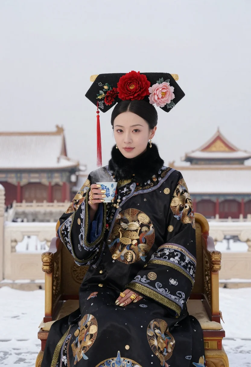 AI empress sample — portrait of a woman, three-quarter-length portrait of a Chin