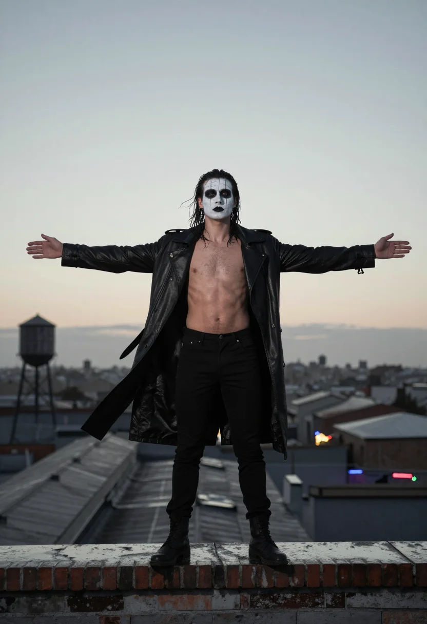 AI eric draven sample — portrait of a man, full-length portrait of a Western-Europea