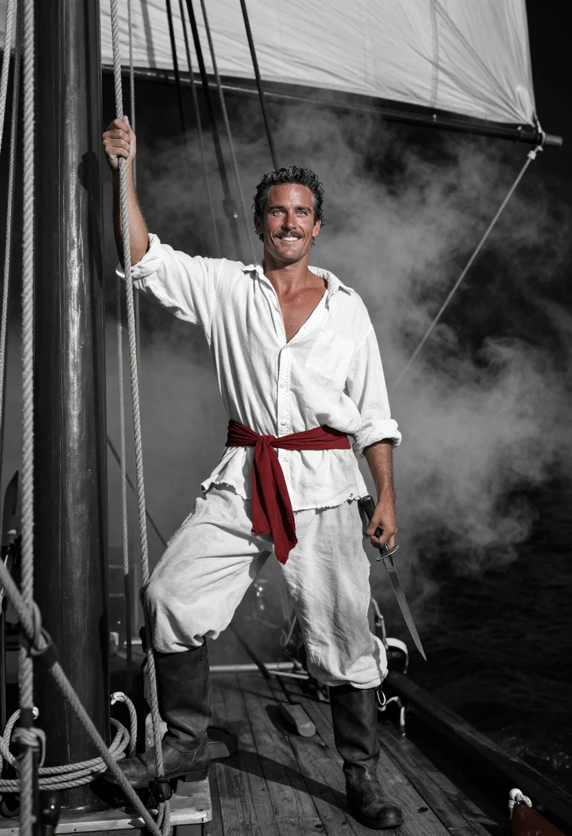AI errol flynn sample — portrait of a man, full-length portrait of an Australian man