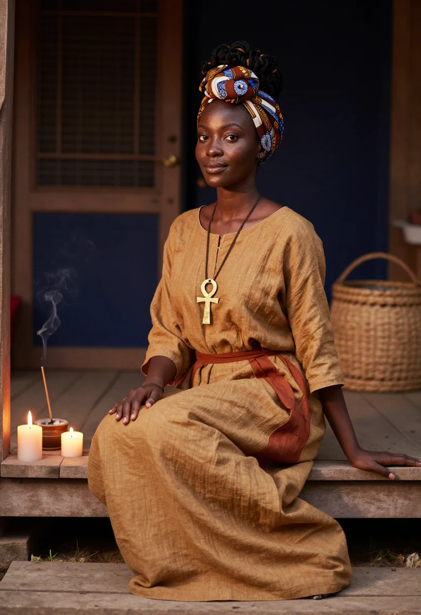 AI erykah badu baduizm sample — portrait of a woman, three-quarter-length portrait of a woma