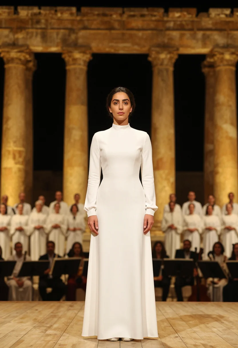 AI fairuz sample — portrait of a woman, full-length wide portrait of a Lebanese
