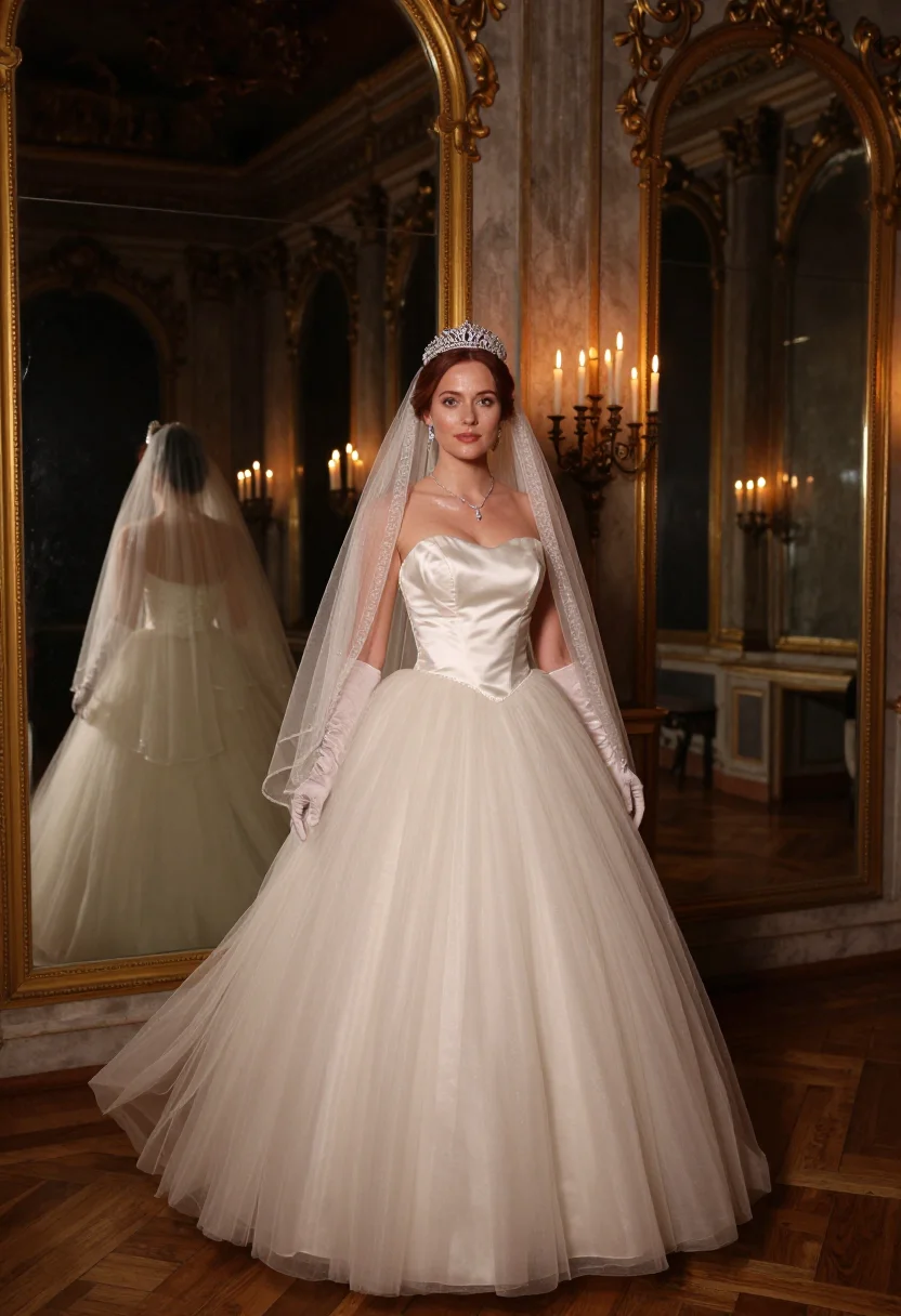 AI fairytale bride sample — portrait of a woman, three-quarter-length portrait of a West