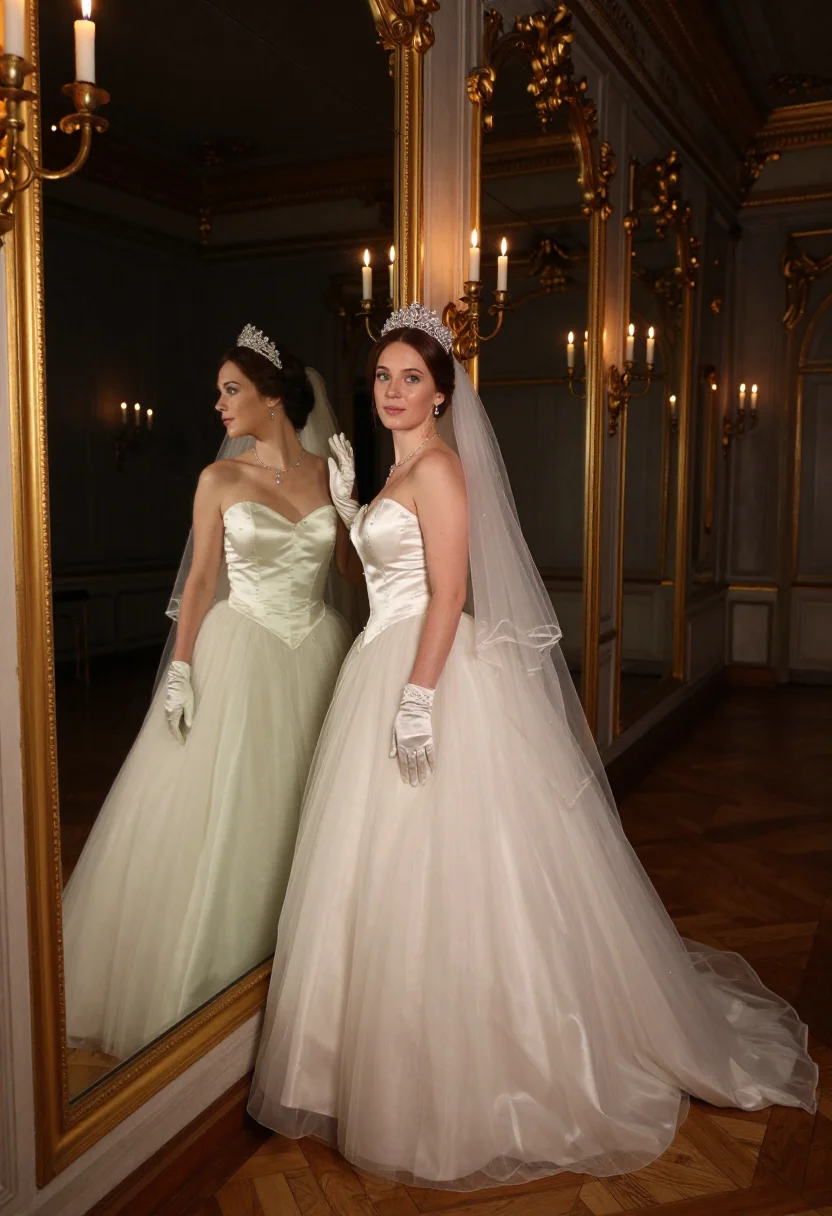 AI fairytale bride sample — portrait of a woman, full-length portrait of a Western-Europ