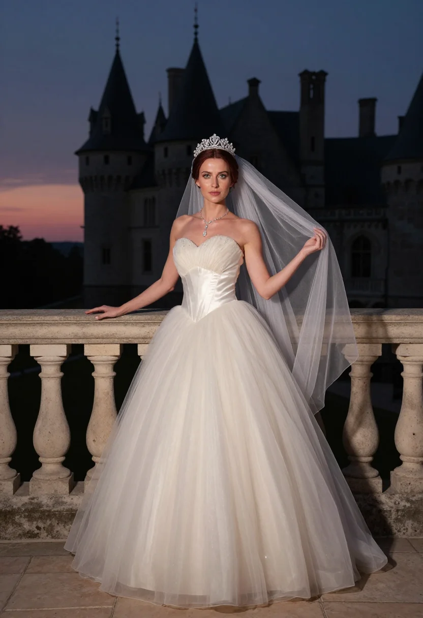 AI fairytale bride sample — portrait of a woman, full-length portrait of a Western-Europ