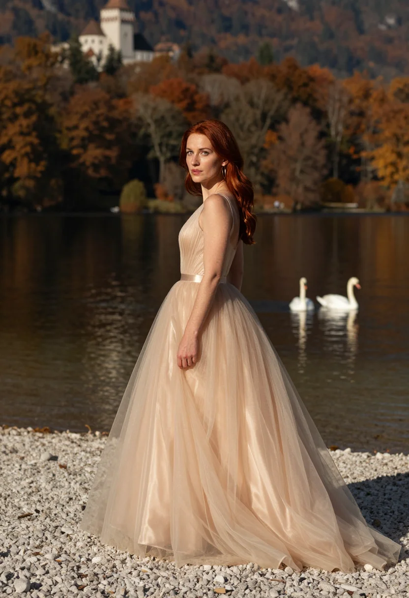 AI fairytale castle sample — portrait of a woman, three-quarter-length portrait of a West