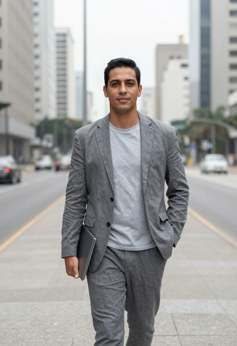 AI faria lima cto concrete sample — portrait of a man, a CTO, a Brazilian man in his early forti