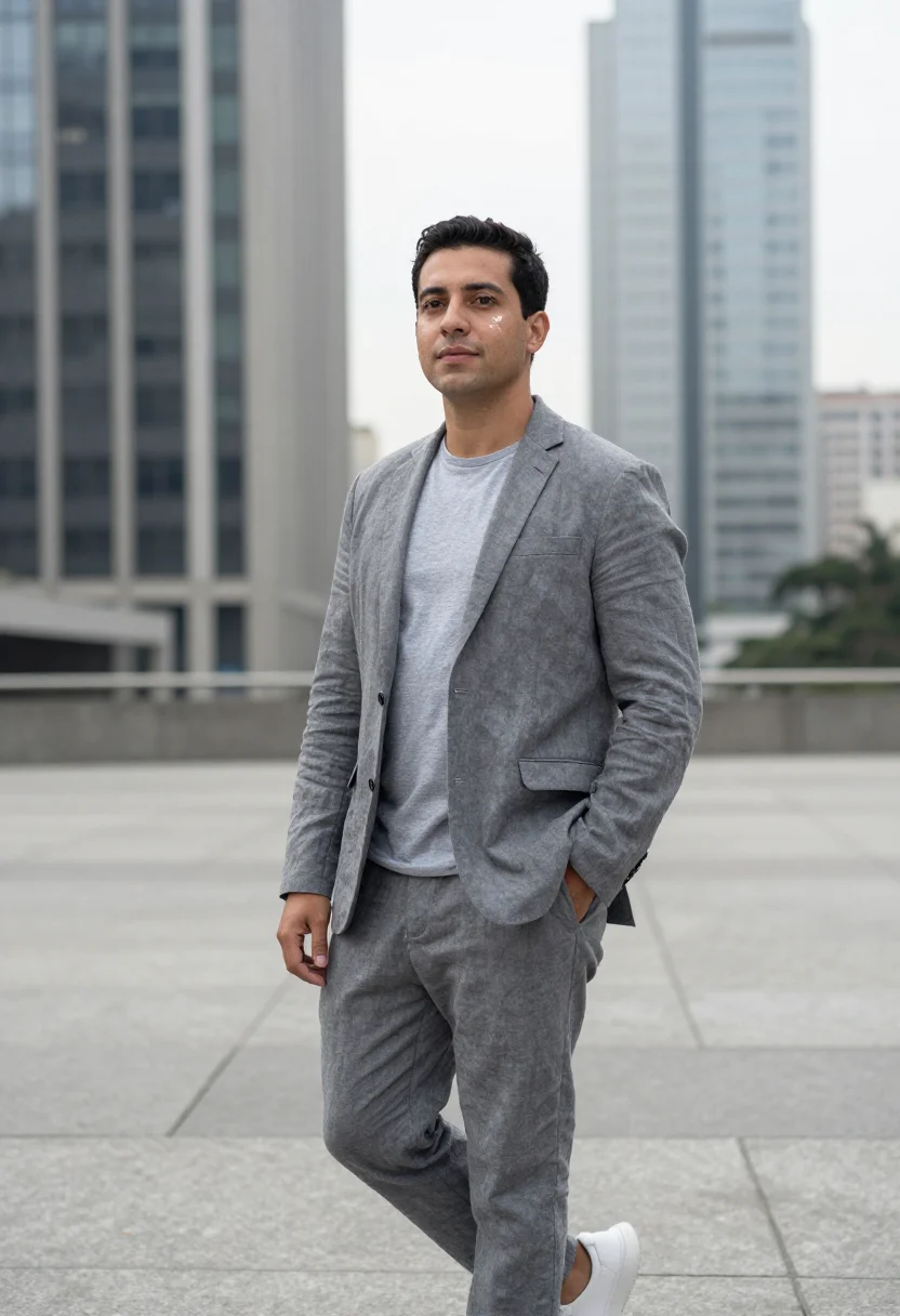 AI faria lima cto concrete sample — portrait of a man, a CTO, a Brazilian man of Italian descent