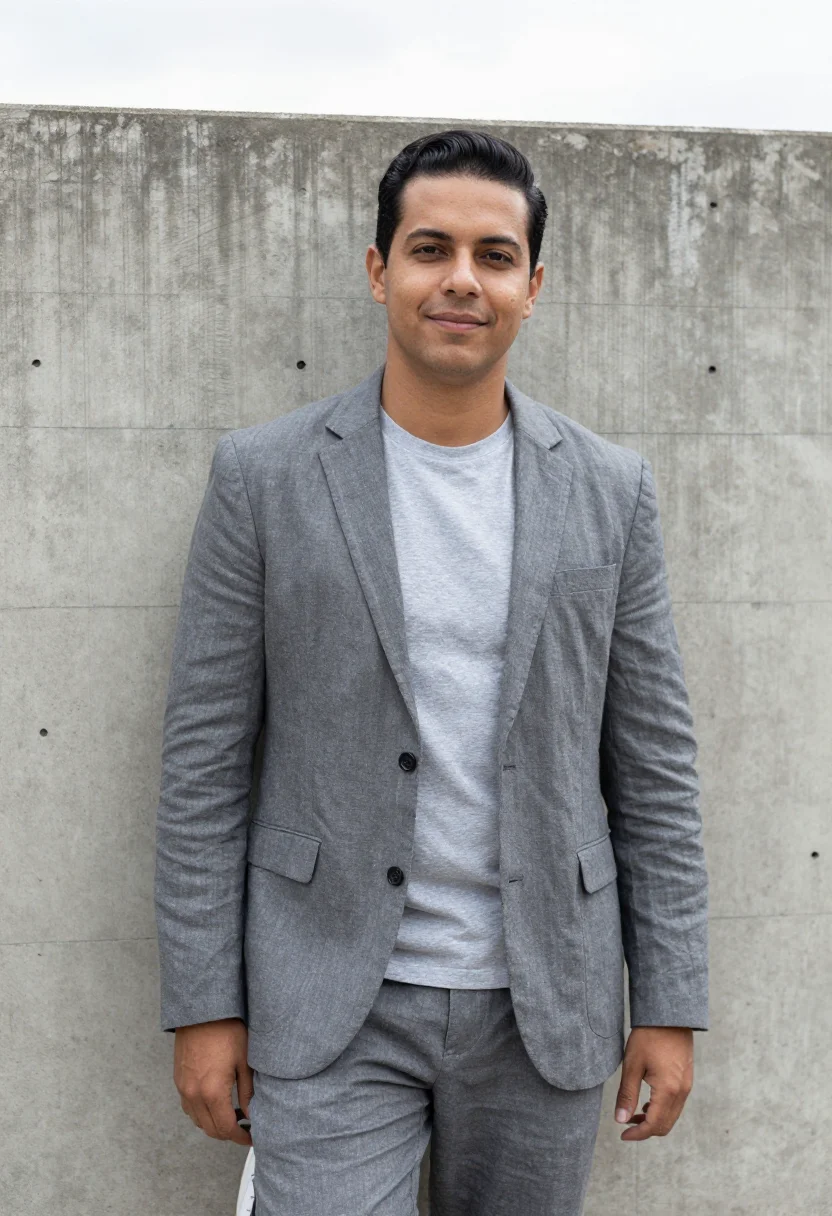 AI faria lima cto concrete sample — portrait of a man, a CTO, a Brazilian man in his early forti