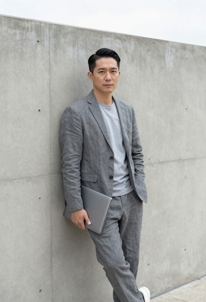 AI faria lima cto concrete sample — portrait of a man, a CTO, a Japanese-Brazilian man in his la