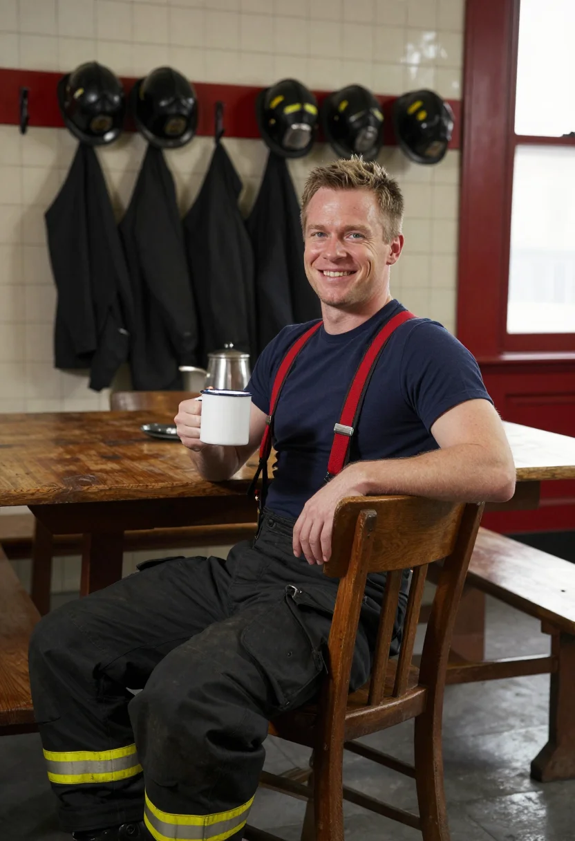 AI fdny firehouse sample — portrait of a man, half-length portrait of an Irish-American