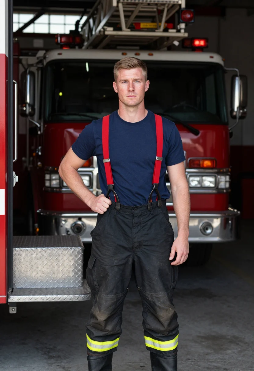 AI fdny firehouse sample — portrait of a man, half-length portrait of an Irish-American
