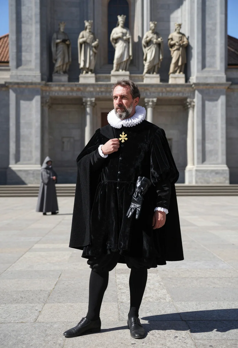 AI felipe ii escorial sample — portrait of a man, full-length portrait of a Western-Europea