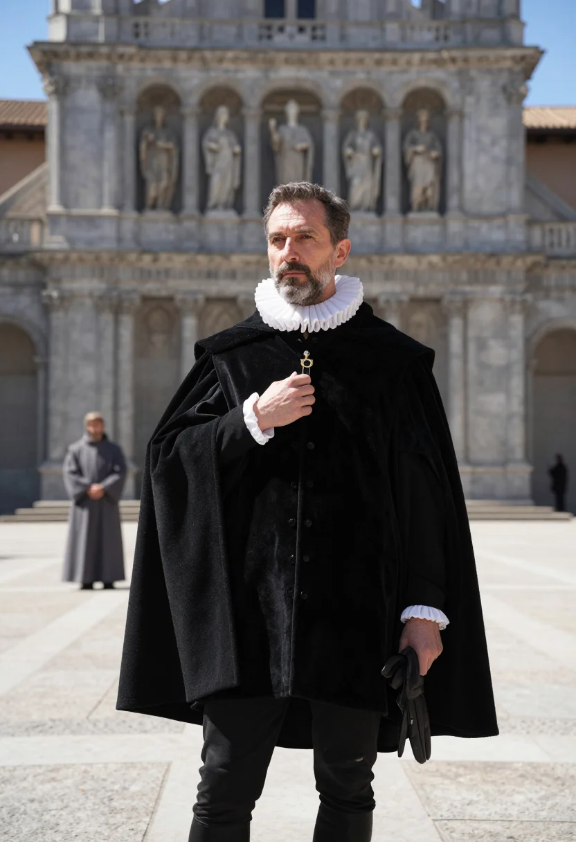 AI felipe ii escorial sample — portrait of a man, three-quarter-length portrait of a Wester