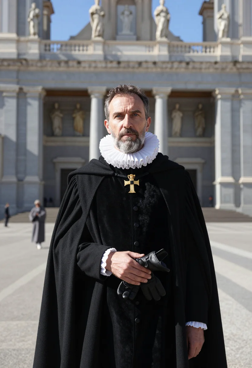 AI felipe ii escorial sample — portrait of a man, half-length portrait of a Western-Europea