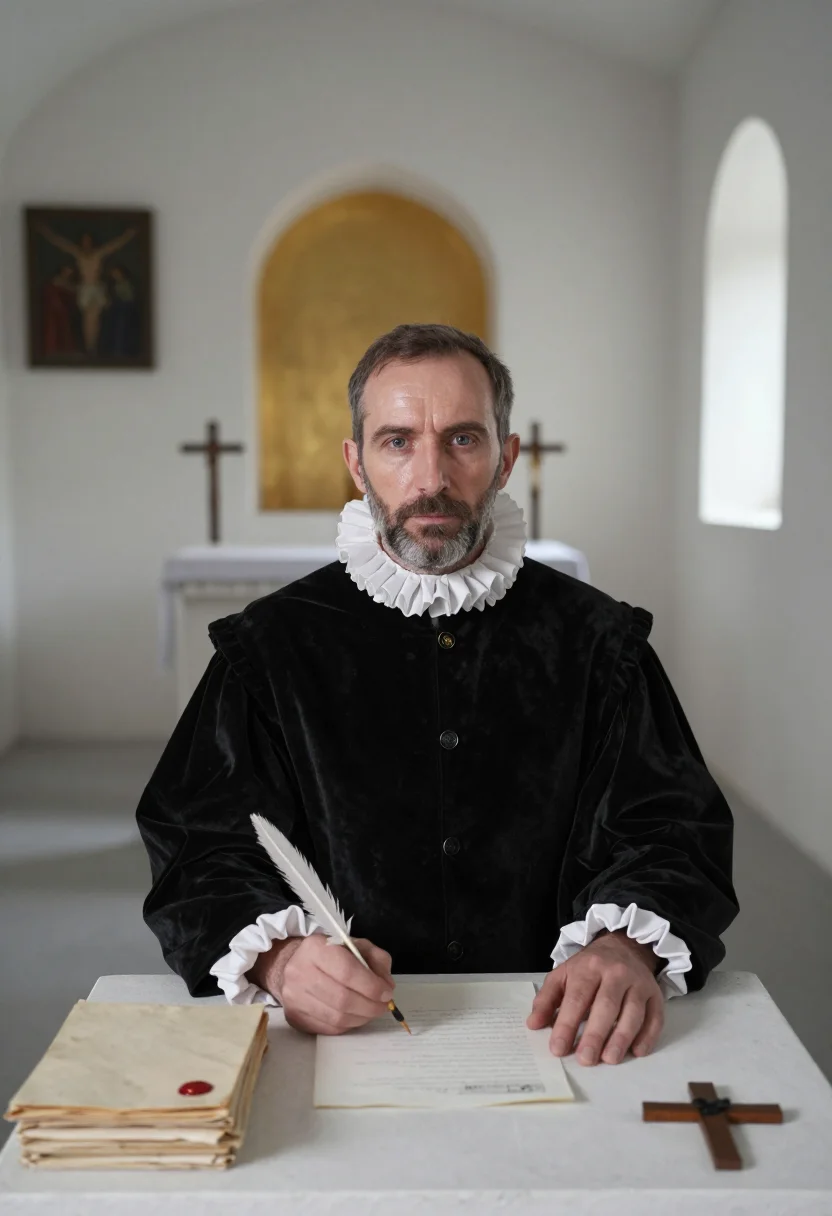 AI felipe ii escorial sample — portrait of a man, close chest-up portrait of a Western-Euro