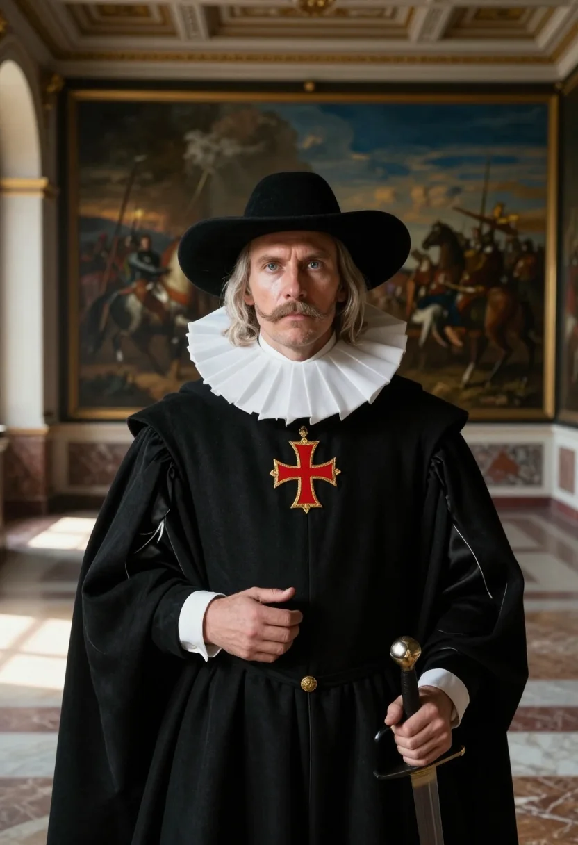 AI felipe iv velazquez sample — portrait of a man, close chest-up portrait of a Western-Euro