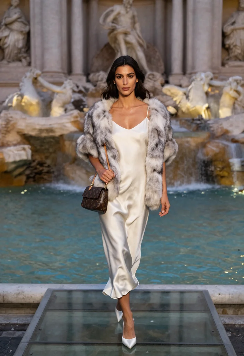 AI fendi roma sample — portrait of a woman, three-quarter-length portrait of an Ita