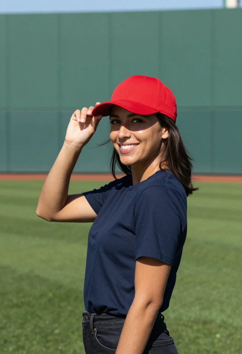 AI fenway park green monster boston sample — portrait of a woman, an Italian-American woman in her early