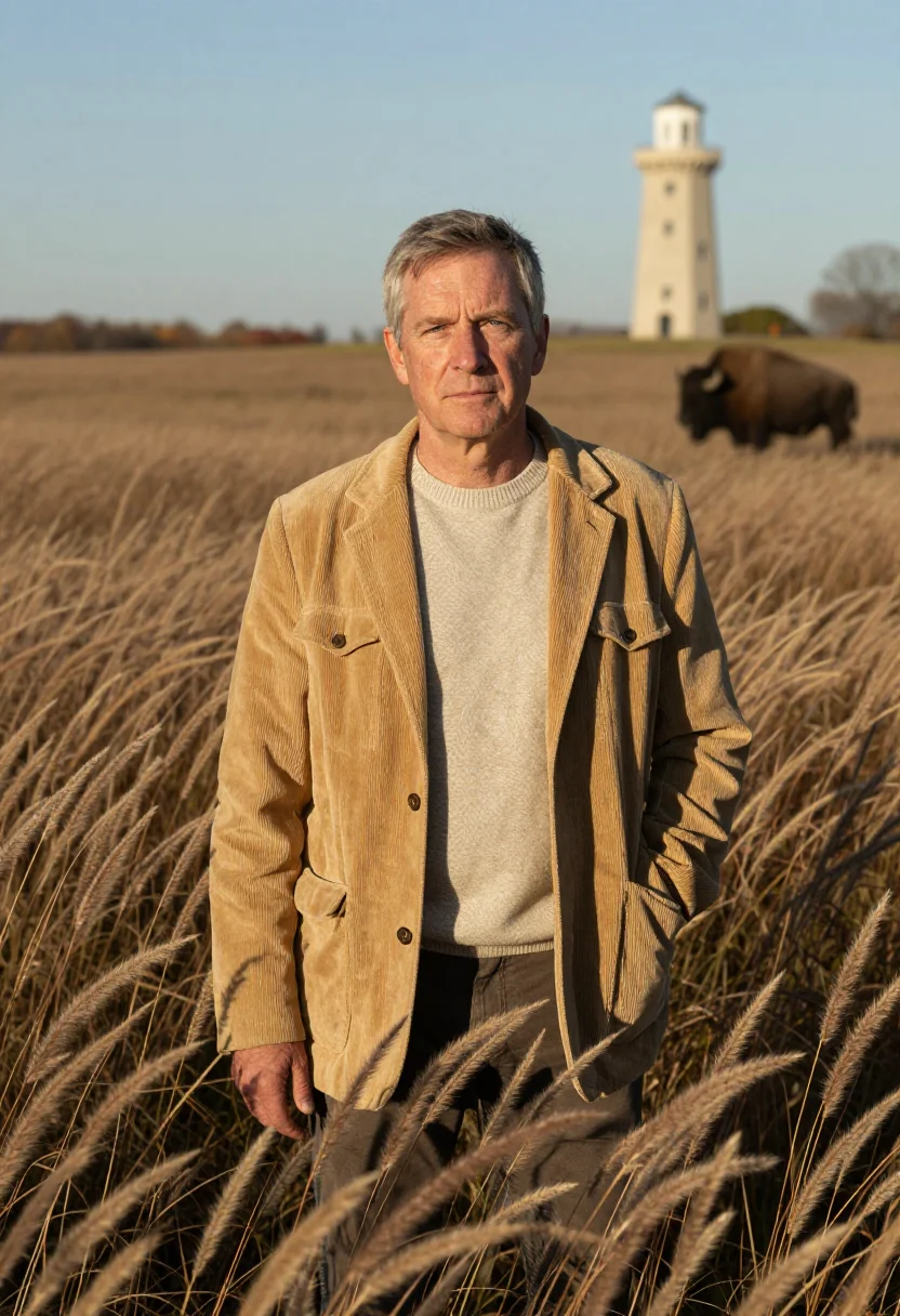 AI fermilab physicist prairie tawny sample — portrait of a man, half-length portrait of a Western-Europea