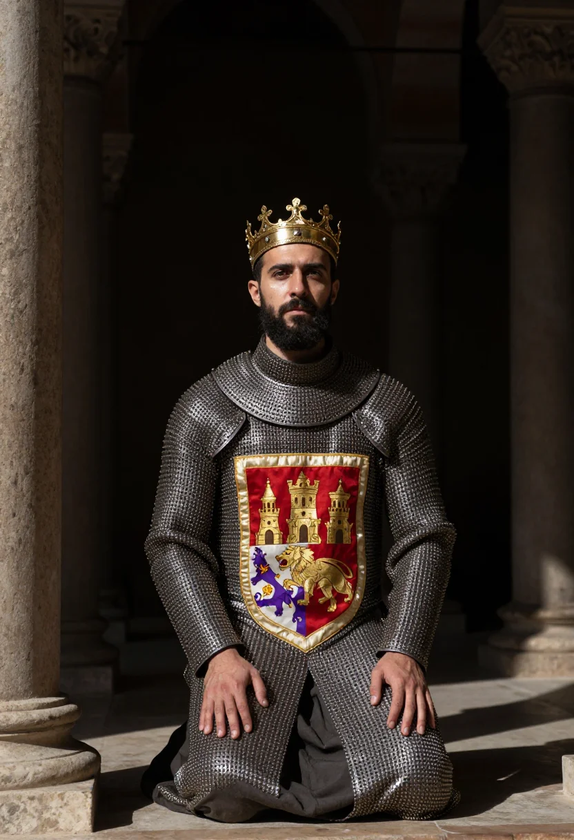 AI fernando iii sample — portrait of a man, chest-up portrait of a Western-European m