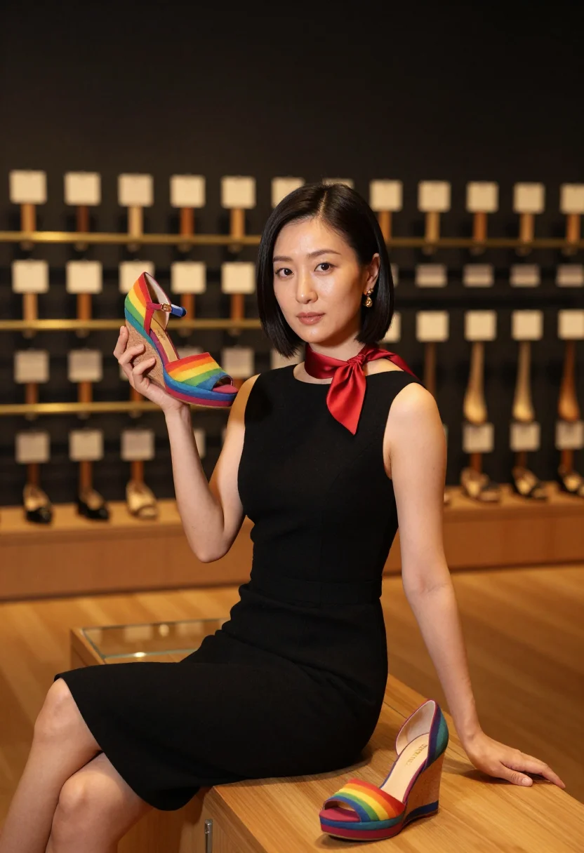 AI ferragamo sample — portrait of a woman, chest-up portrait of a Japanese woman i