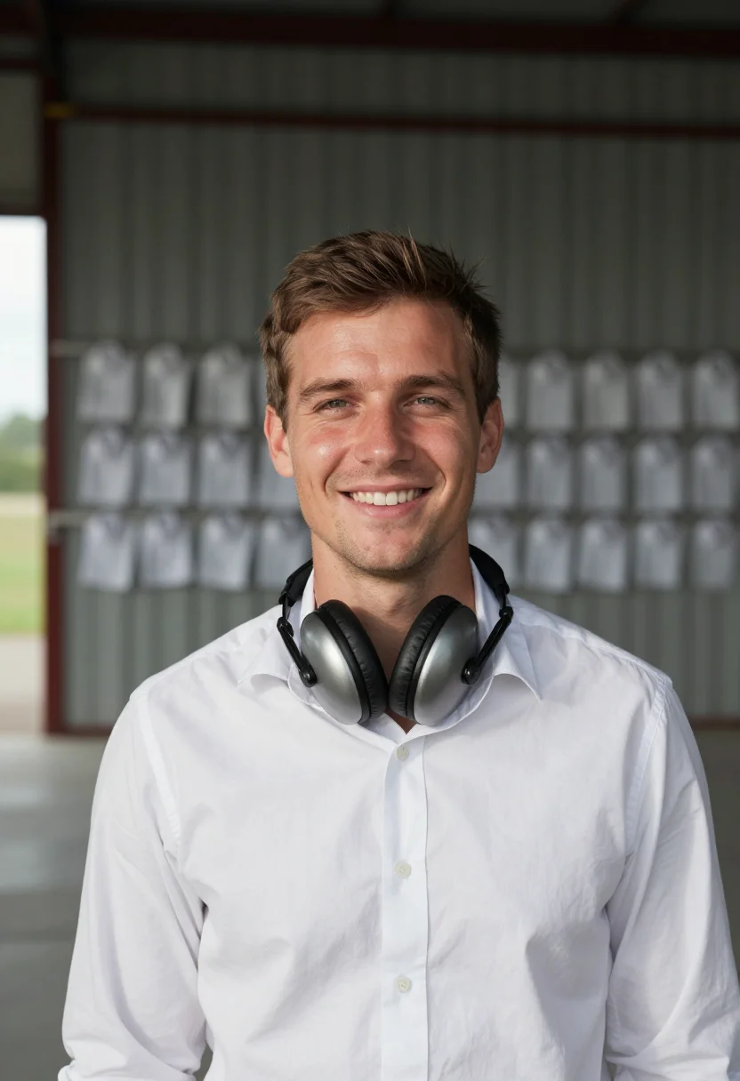 AI first solo sample — portrait of a man, head-and-shoulders portrait of a Western-