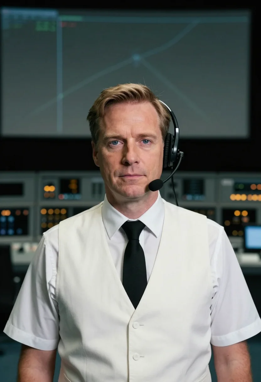 AI flight director white vest sample — portrait of a man, head-and-shoulders portrait of a man of G