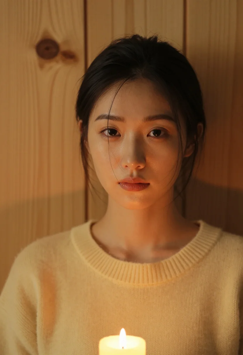 AI fondue night butter sample — portrait of a woman, framed as a tight headshot from the cro