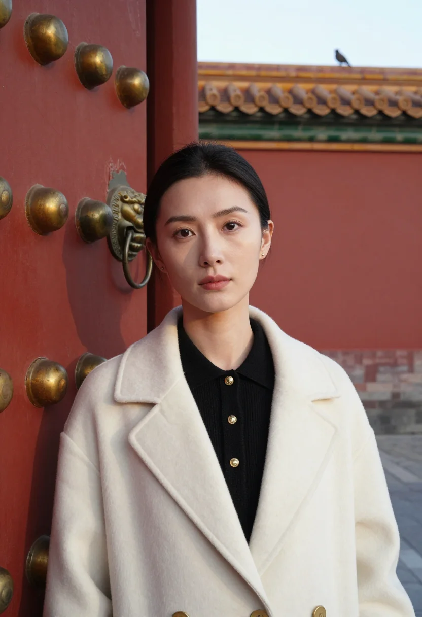 AI forbidden city sample — portrait of a woman, close head-and-shoulders portrait of an