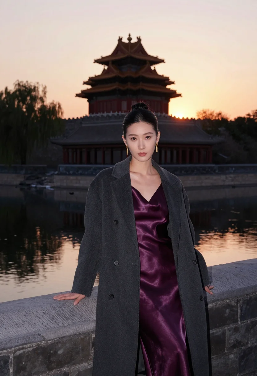 AI forbidden city sample — portrait of a woman, half-length portrait of an East-Asian w