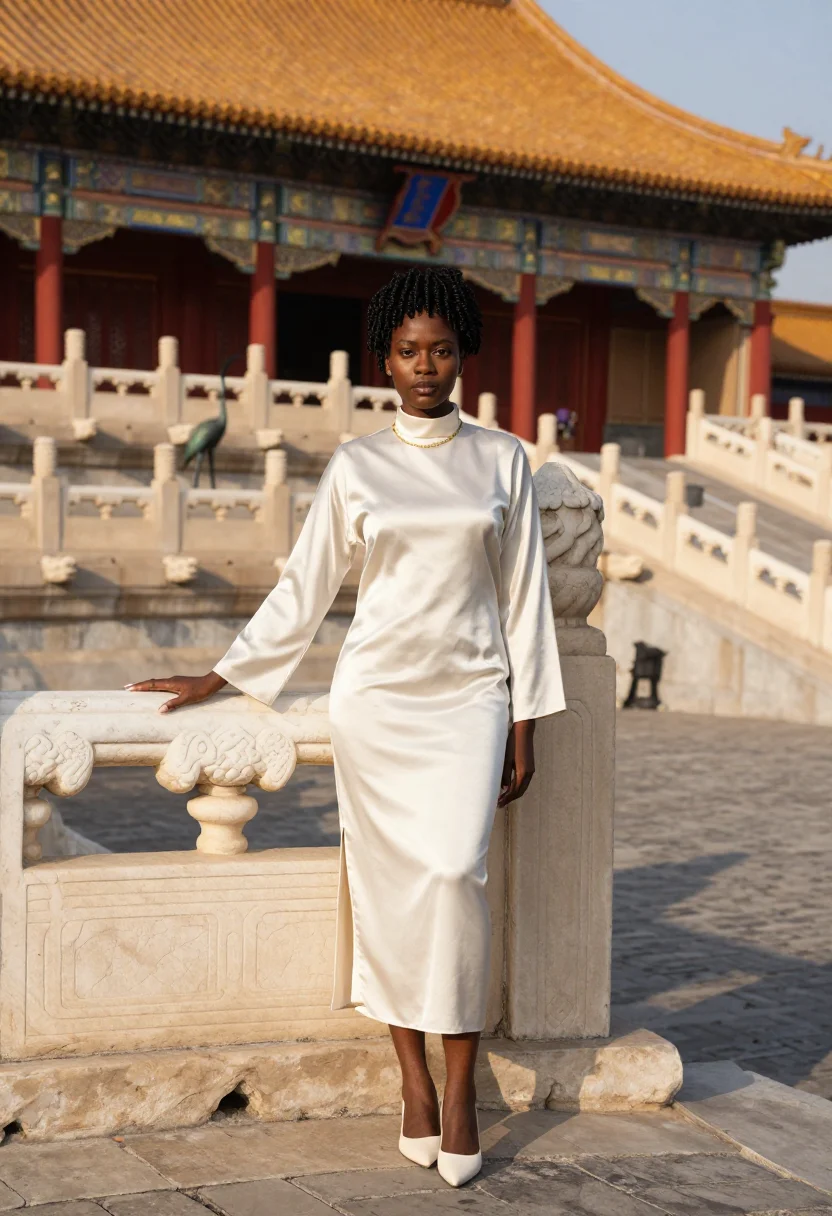 AI forbidden city sample — portrait of a woman, full-length portrait of a Black woman w